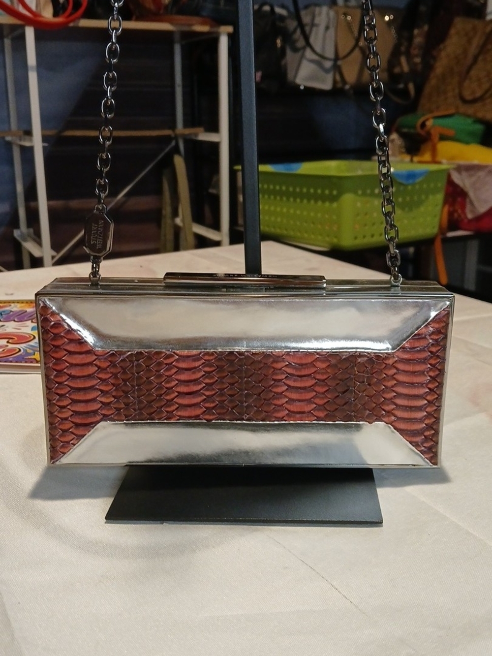Vintage Stuart Weitzman Minaudière Clutch Shoulder Crossbody